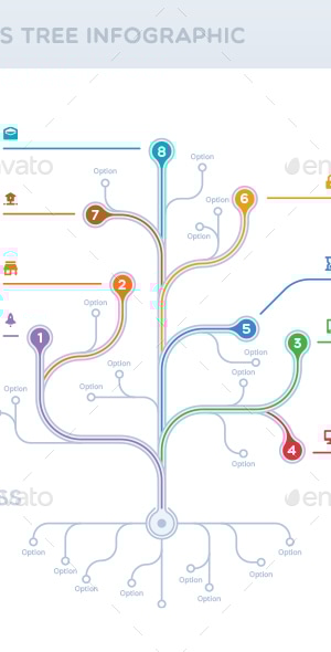 Progress Tree Infographic, Infographics | GraphicRiver