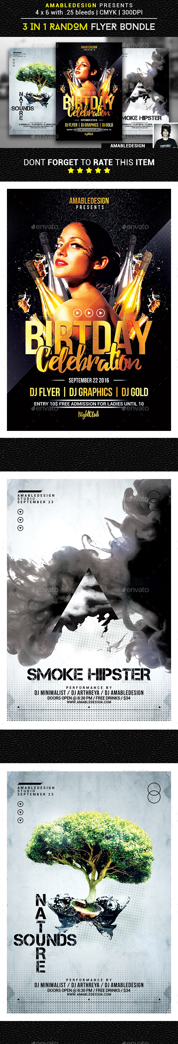 3 in 1 Random Flyer/Poster Vol.1, Print Templates | GraphicRiver