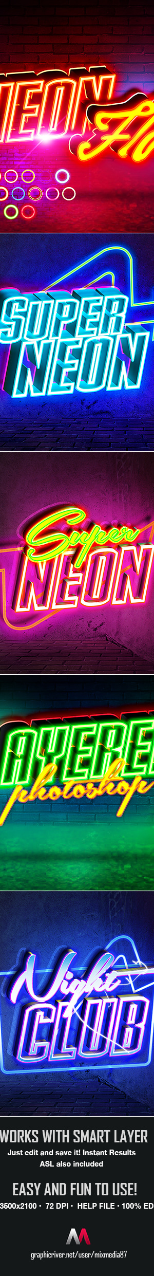 Neon Sign Styles V4, Add-ons | GraphicRiver