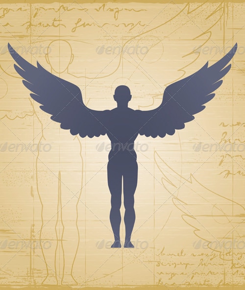 Winged Man, Vectors | GraphicRiver