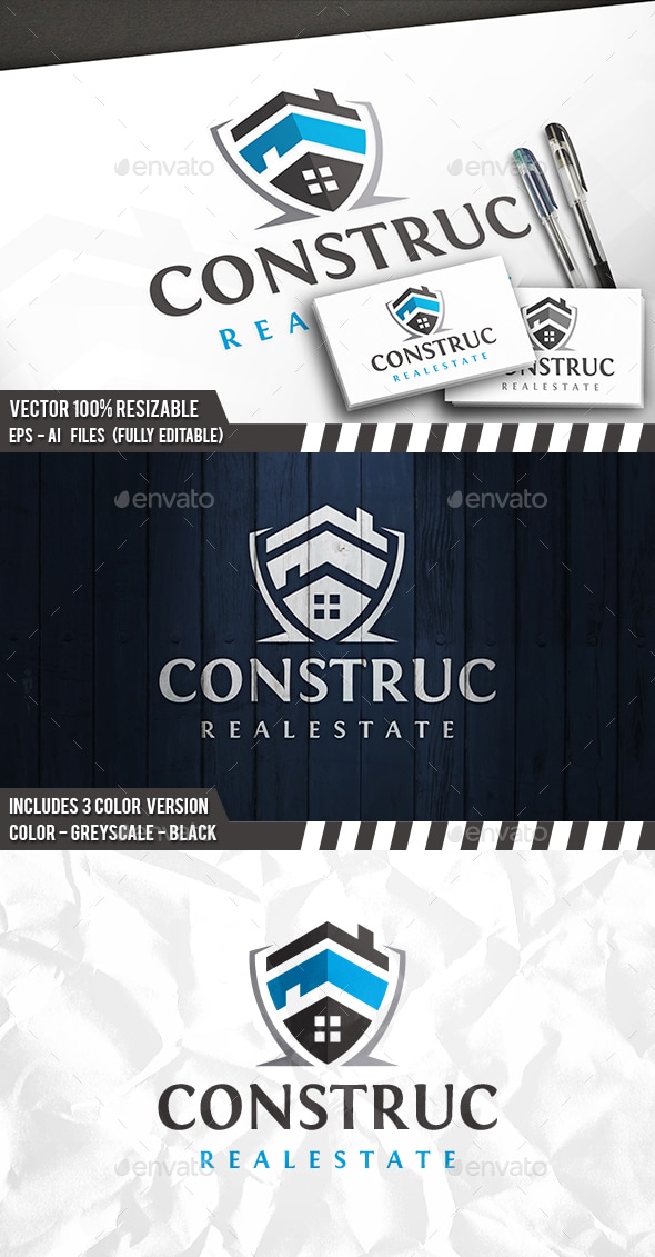 Secure Construction Logo, Logo Templates | GraphicRiver