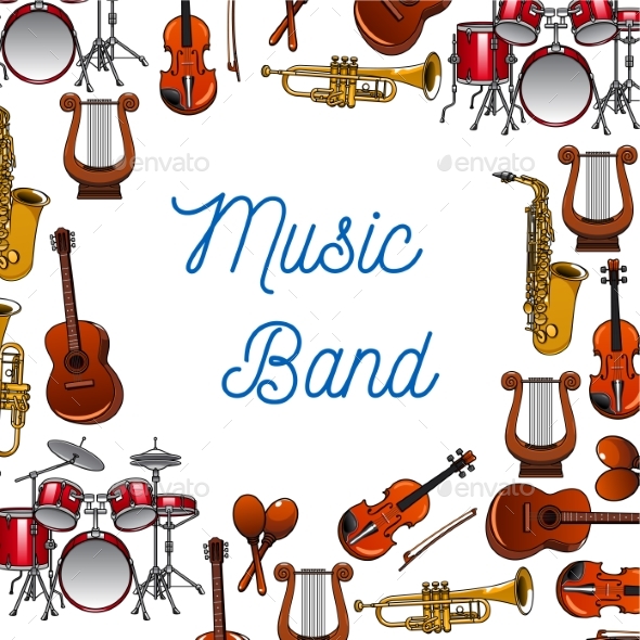 Musical Instruments Poster for Music Design, Vectors | GraphicRiver