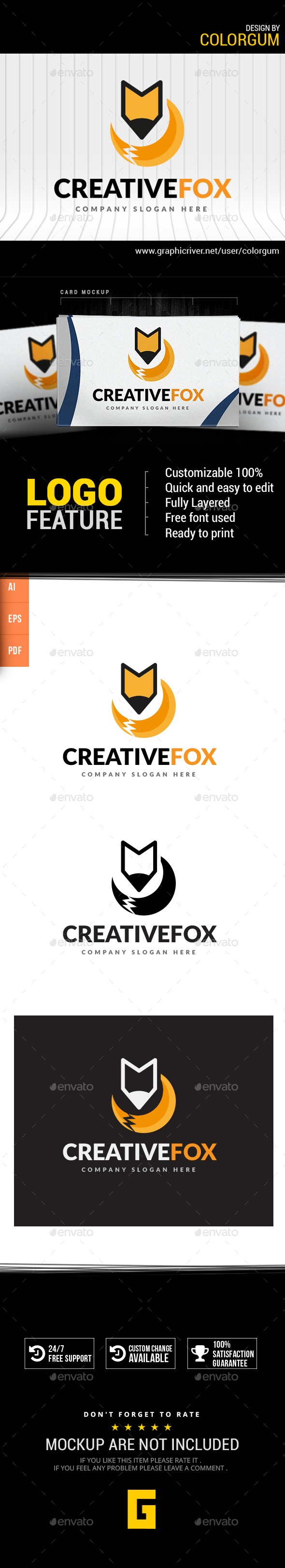 Creative Fox Logo , Logo Templates | GraphicRiver