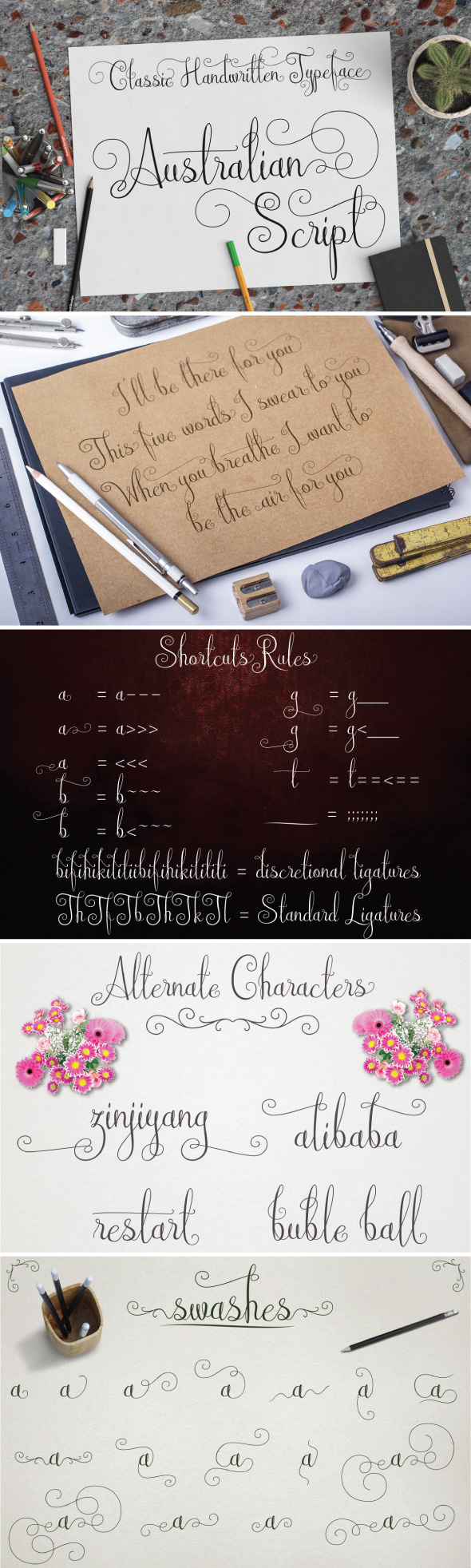 Australian Script, Fonts | GraphicRiver