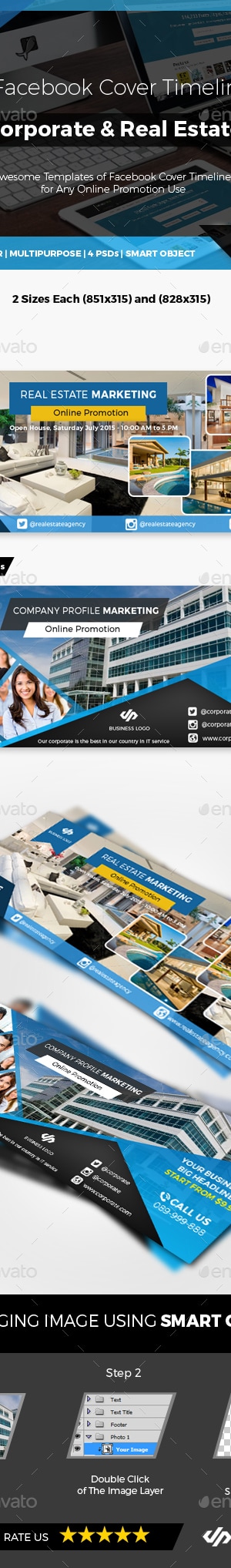 2 Facebook Cover Corporate and Real Estate, Web Elements | GraphicRiver