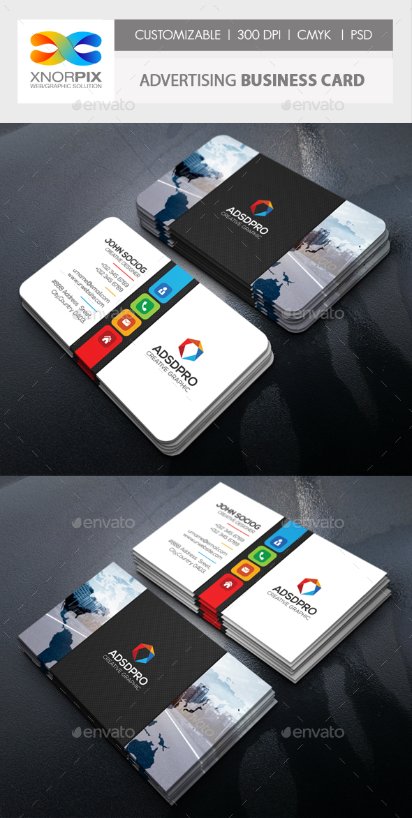 Advertising Business Card, Print Templates | GraphicRiver