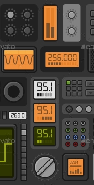 Control Panel UI User Interface HUD Set, Vectors | GraphicRiver