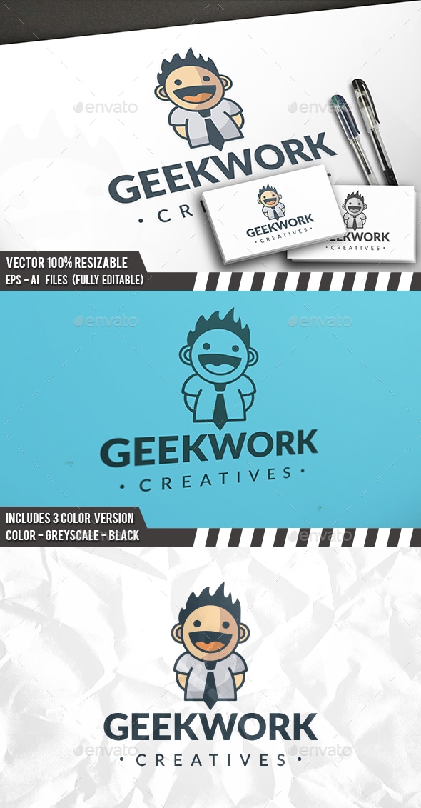 Geek Work Logo, Logo Templates | GraphicRiver