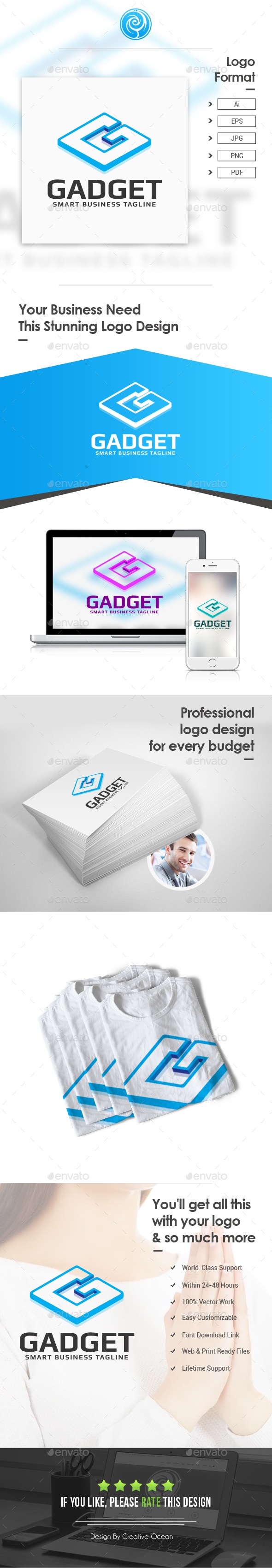 Gadget - G Letter Logo, Logo Templates | GraphicRiver