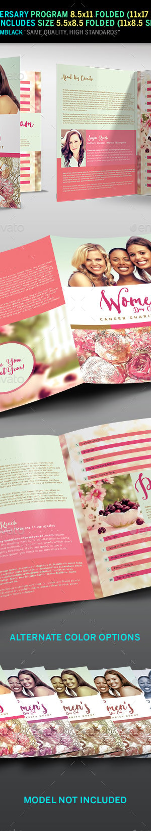 Women's Day Out Event Program Template, Print Templates | GraphicRiver