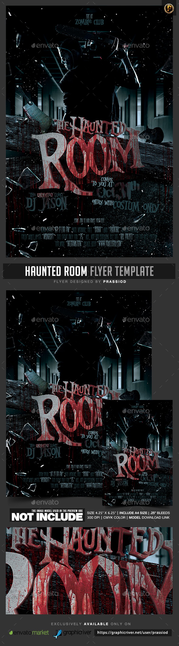 Haunted Room Flyer Template, Print Templates | GraphicRiver