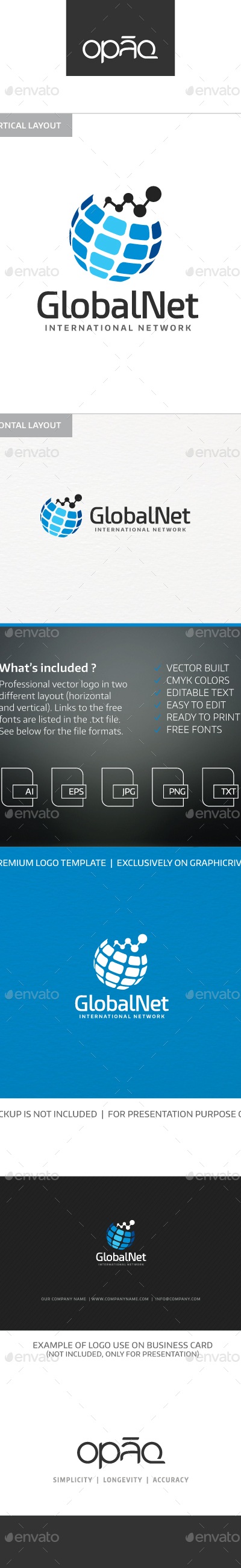 Global Net Logo, Logo Templates | GraphicRiver