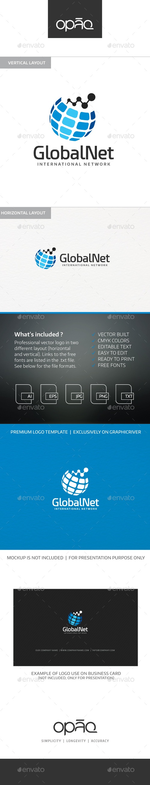 Global Net Logo, Logo Templates | GraphicRiver