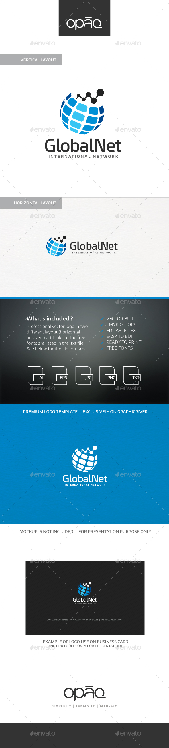 Global Net Logo, Logo Templates | GraphicRiver