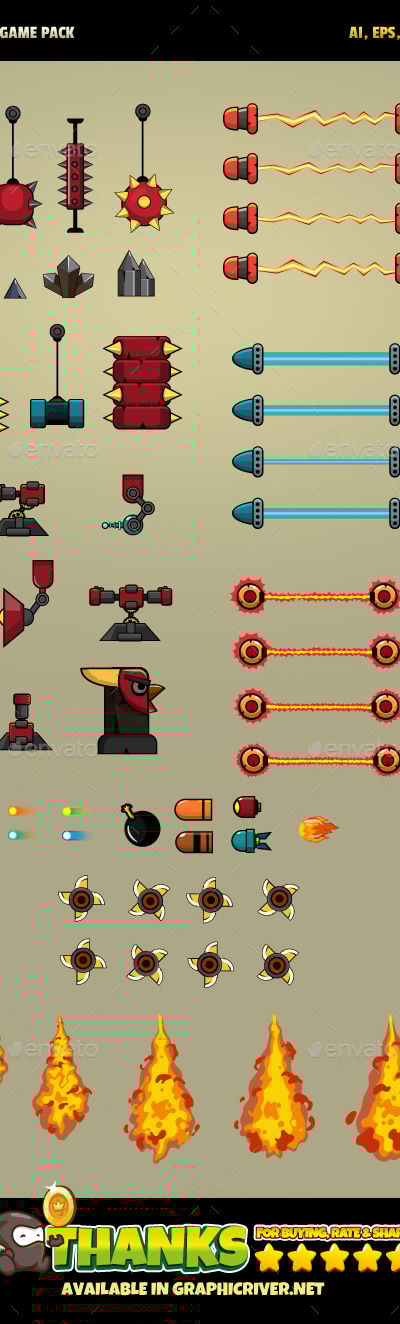 19 Obstacles Game, Game Assets | GraphicRiver