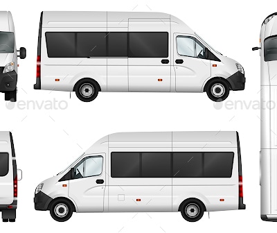 Minibus Template, Vectors | GraphicRiver