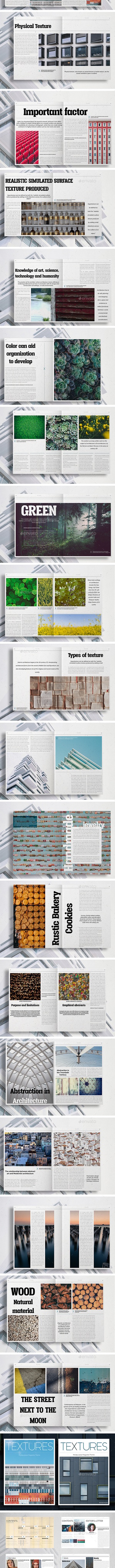 Textures Magazine, Print Templates | GraphicRiver