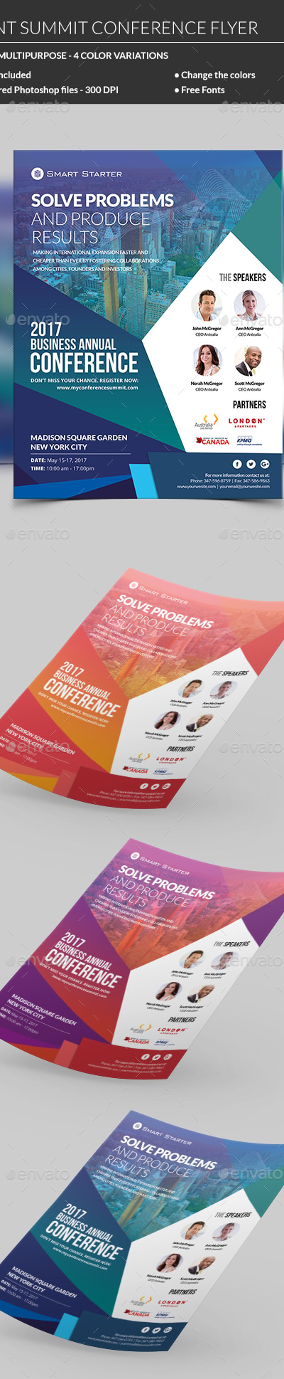 Event Summit Conference Flyer, Print Templates | GraphicRiver