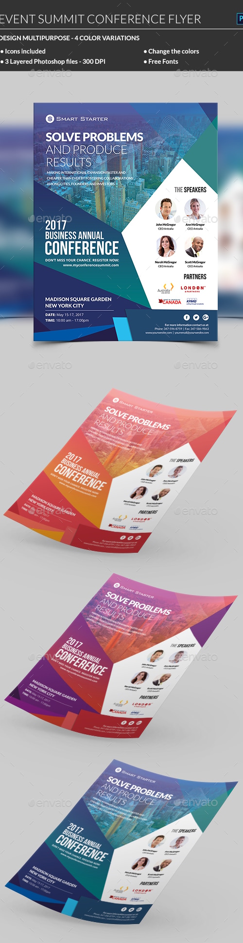 Event Summit Conference Flyer, Print Templates | GraphicRiver