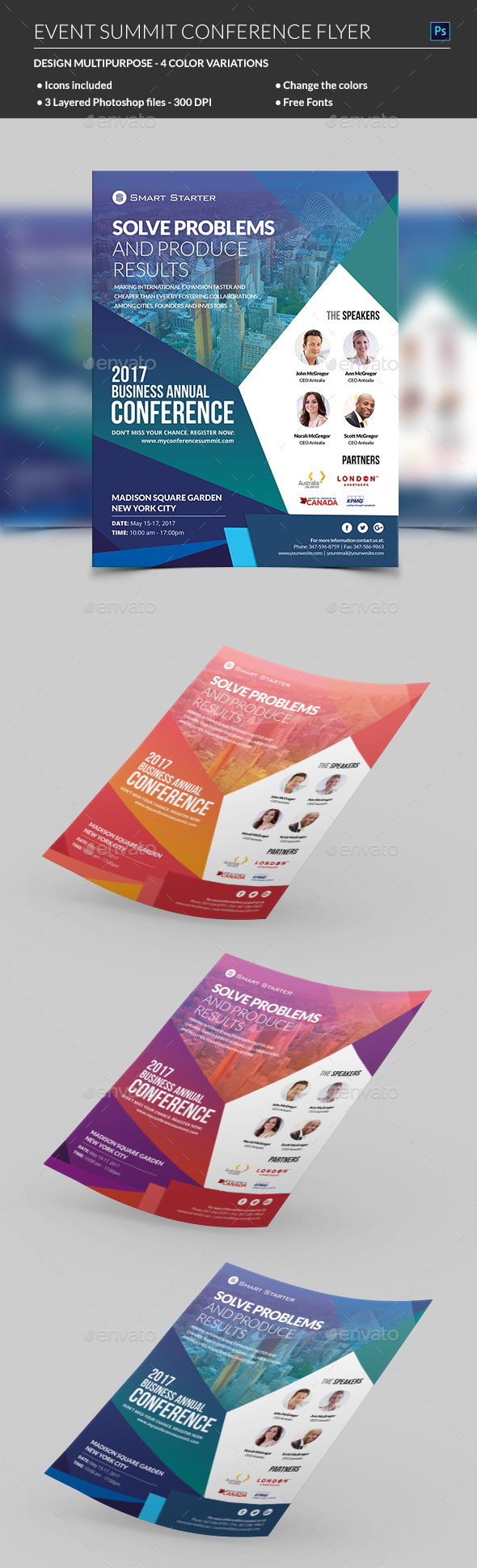 Event Summit Conference Flyer, Print Templates | GraphicRiver
