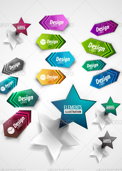 Vector Label Set, Vectors | GraphicRiver