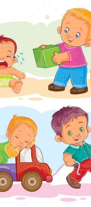 Small Children Icon Set, Vectors | GraphicRiver