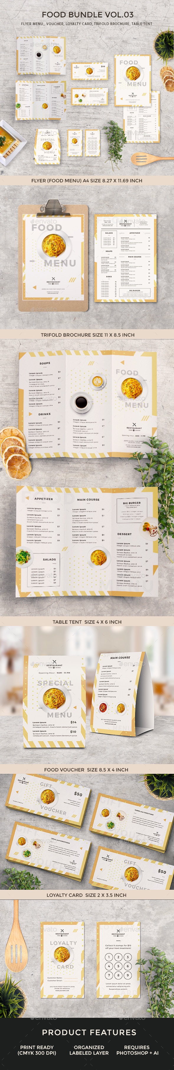 Food Menu Bundle, Print Templates | GraphicRiver