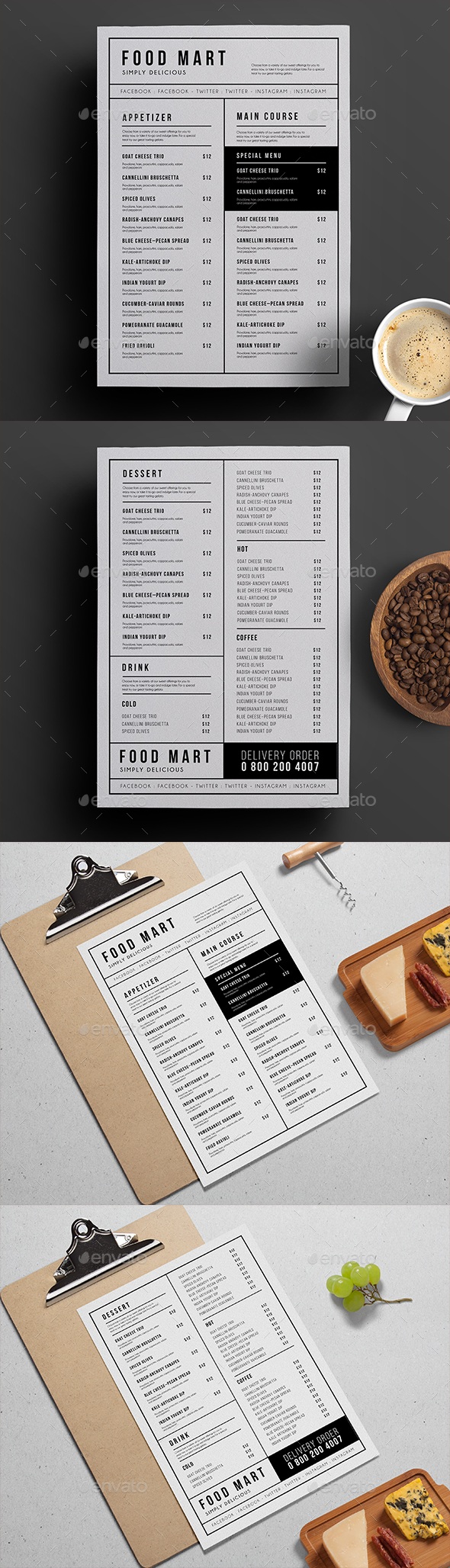 Simple Restaurant Menu, Print Templates | GraphicRiver