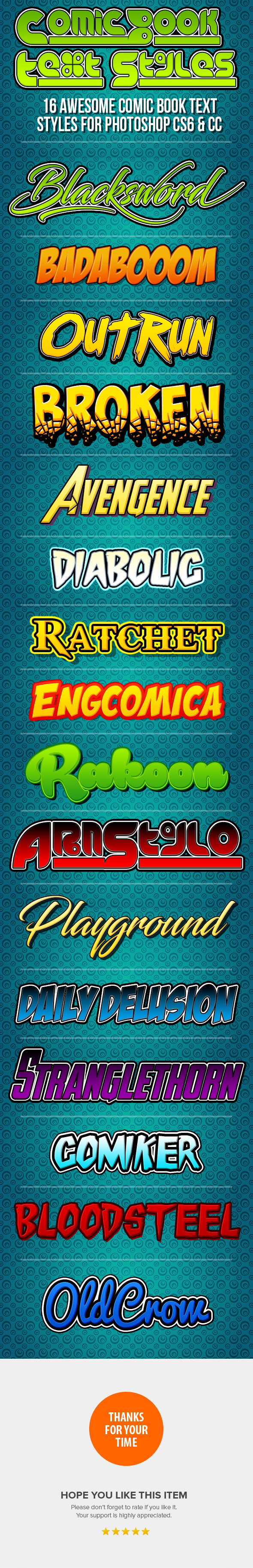 Comic Book Text Styles, Add-ons | GraphicRiver