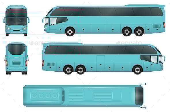 Bus Template, Vectors | GraphicRiver