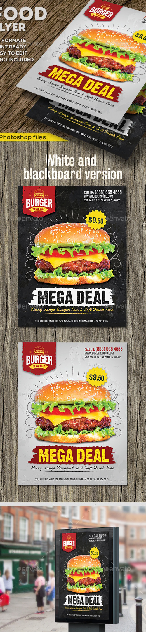 Food Promotional Flyer, Print Templates | GraphicRiver