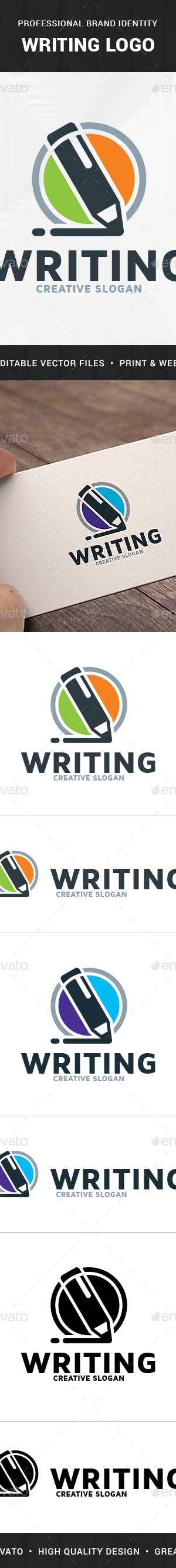Writing Logo Template, Logo Templates | GraphicRiver