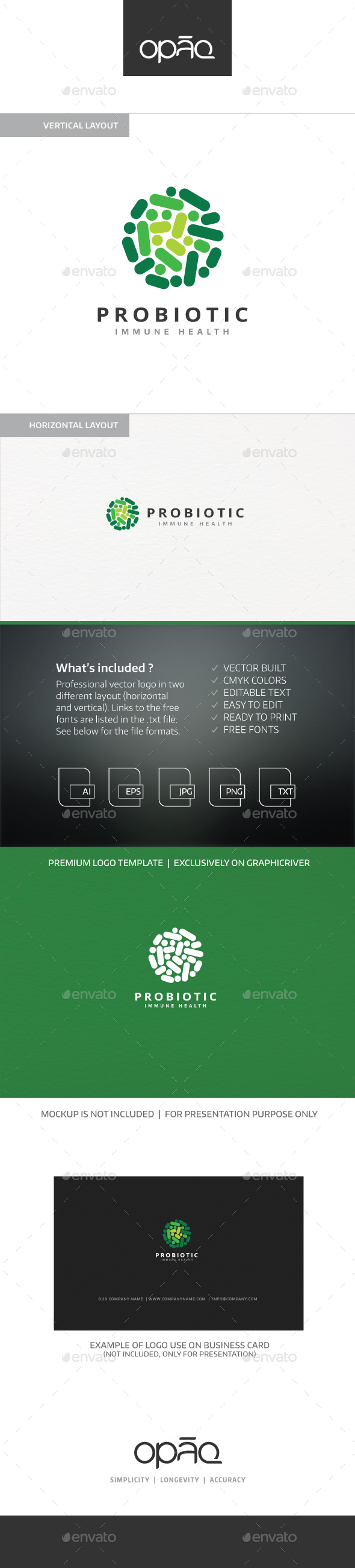 Probiotic Health Logo, Logo Templates | GraphicRiver