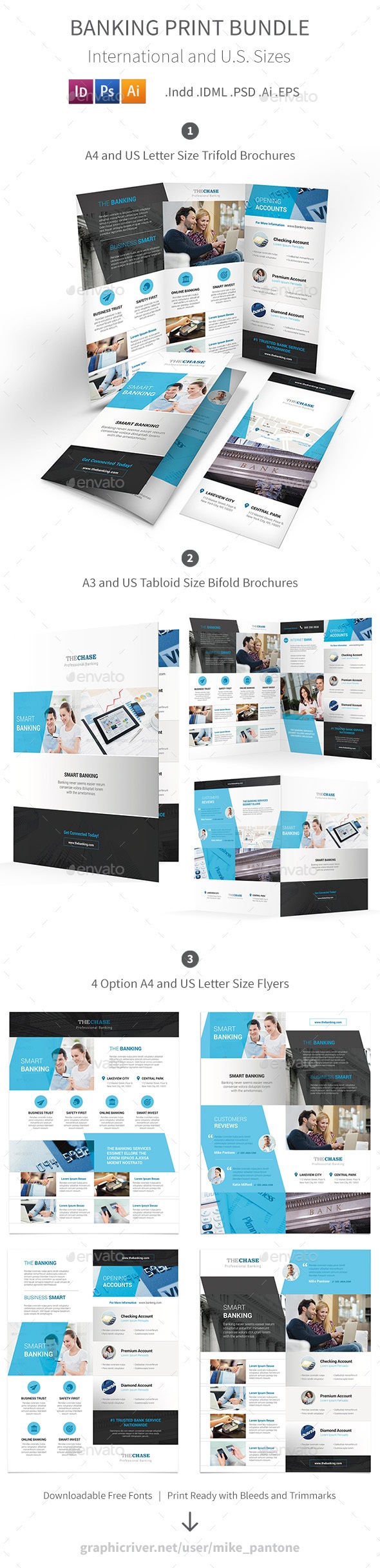 Banking Print Bundle, Print Templates | GraphicRiver