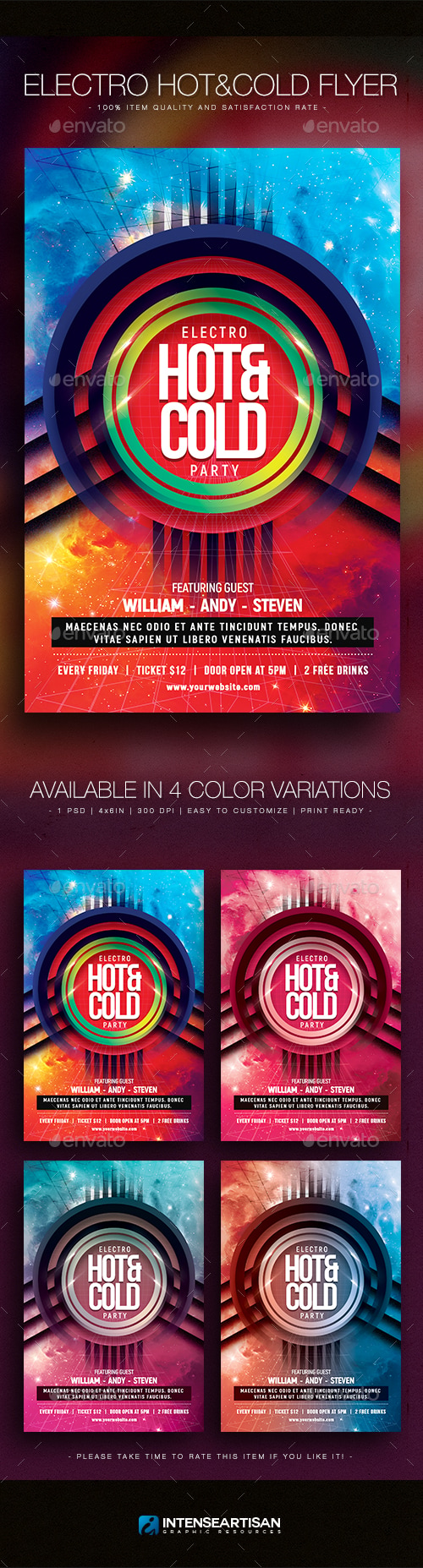 Electro Hot & Cold Flyer, Print Templates | GraphicRiver