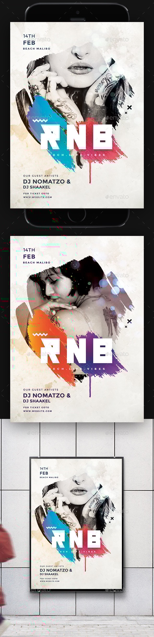 R&B Party Flyer, Print Templates | GraphicRiver