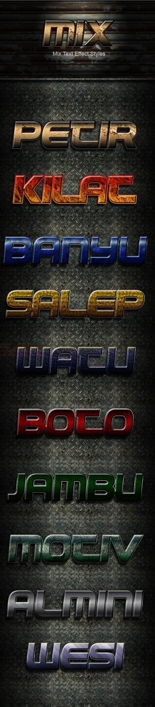 Mix Text Effect Styles, Add-ons | GraphicRiver