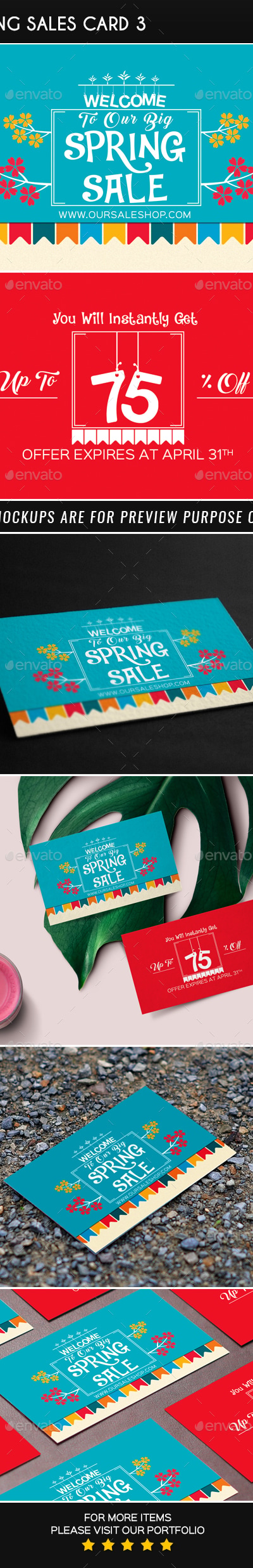 Spring Sales Card 3, Print Templates | GraphicRiver