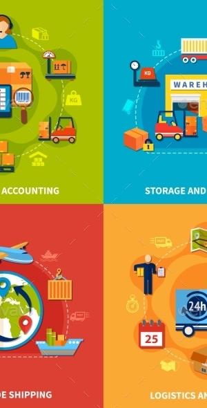 Logistic Icon Set, Vectors | GraphicRiver