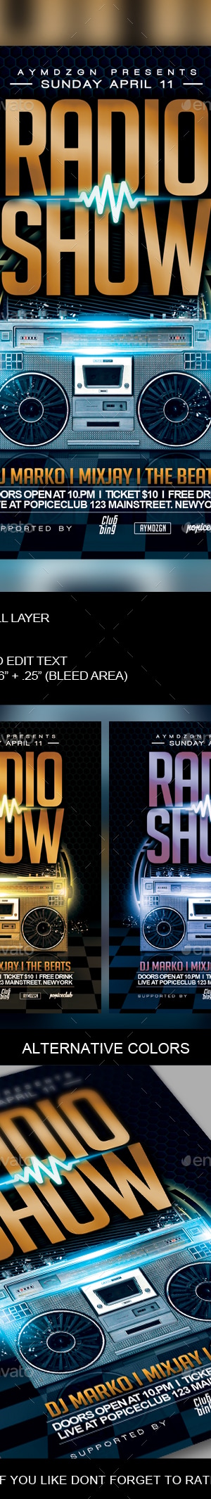 Radio Show Flyer, Print Templates | GraphicRiver