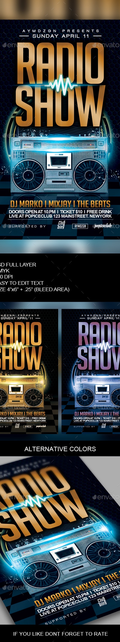 Radio Show Flyer, Print Templates | GraphicRiver