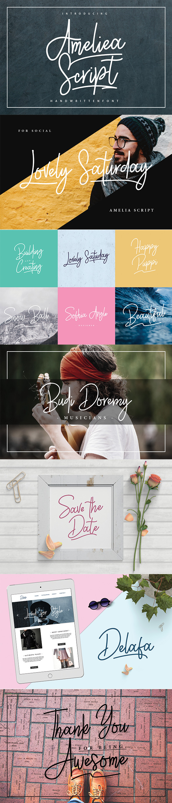 Ameliea Script - Calligraphy Script