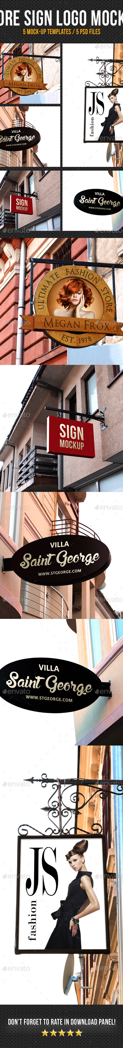 Store Shop Sign Logo Mockup, Graphics | GraphicRiver
