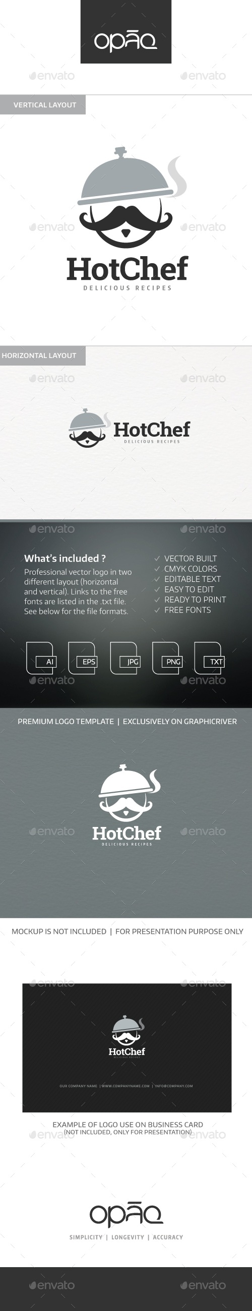 Hot Chef Logo, Logo Templates | GraphicRiver