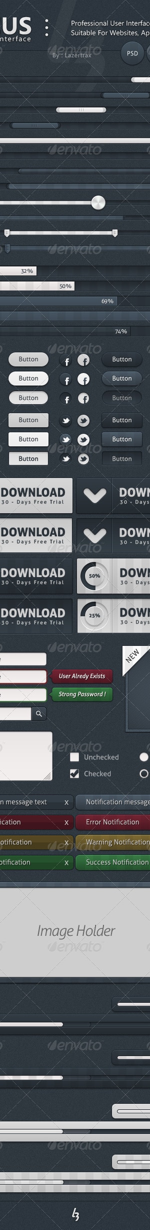 Focus User Interface Elements, Web Elements | GraphicRiver