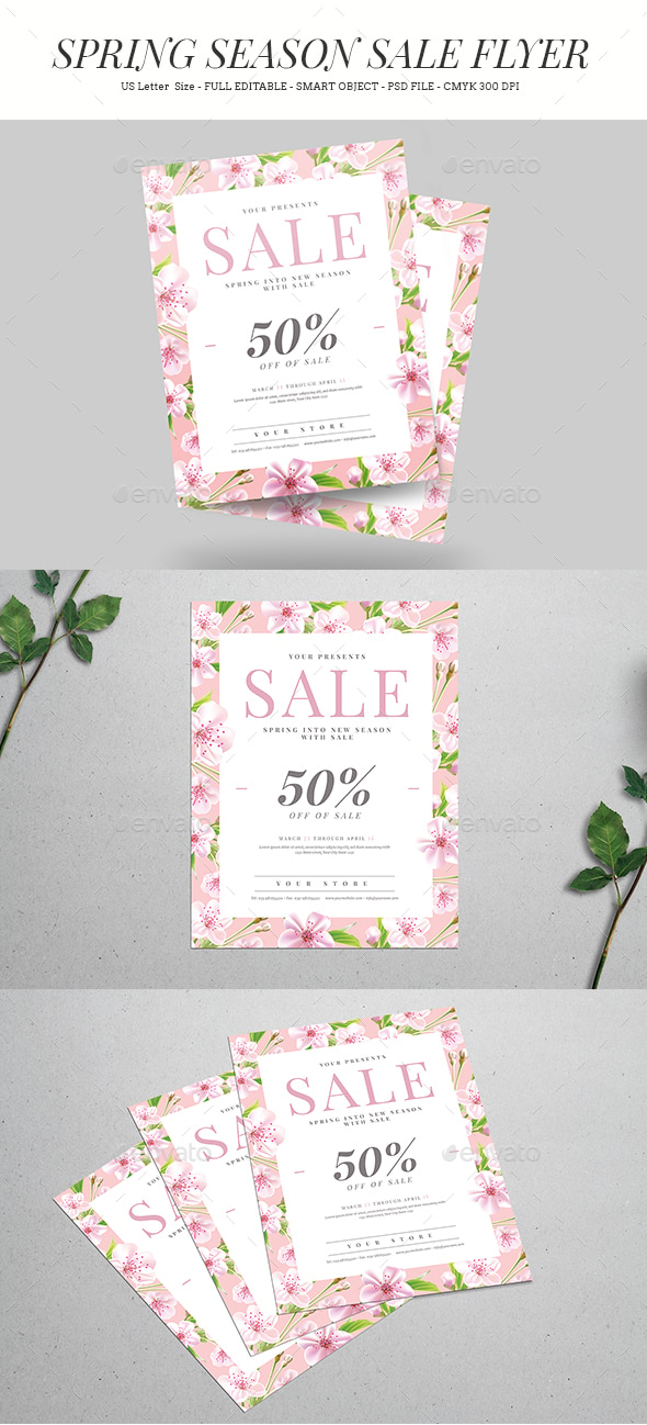 Spring Sale Flyer, Print Templates | GraphicRiver