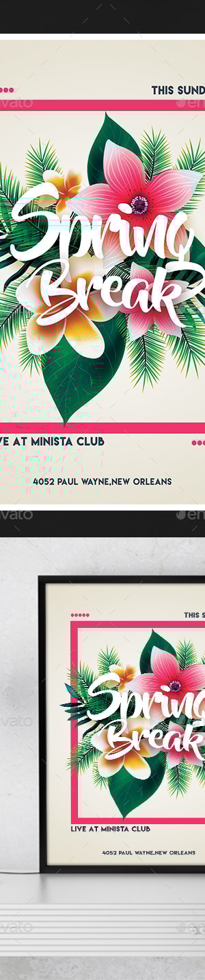 Spring Break, Print Templates | GraphicRiver