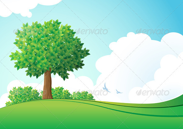 Green Landscape., Vectors | GraphicRiver