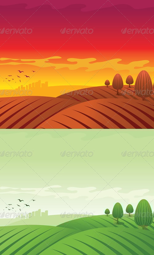 Field, Vectors | GraphicRiver