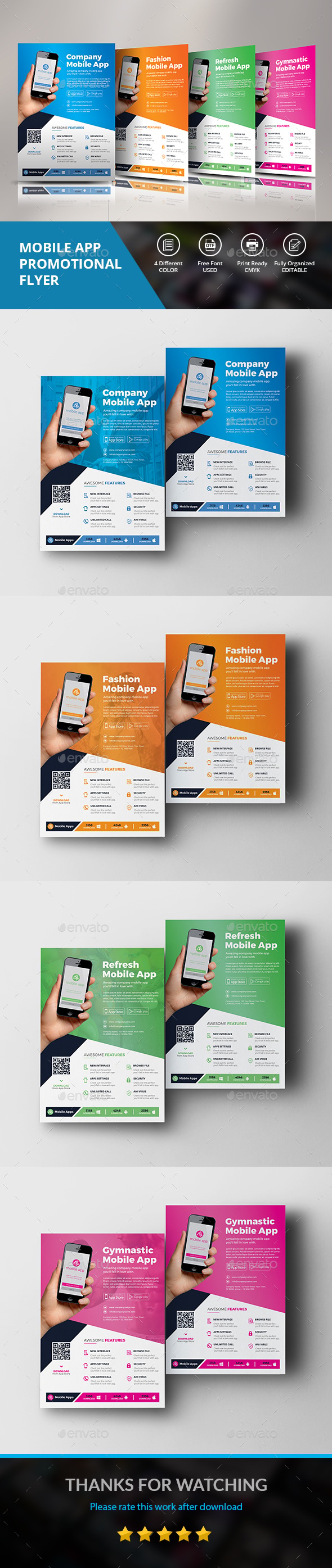 Apps Flyer, Print Templates | GraphicRiver